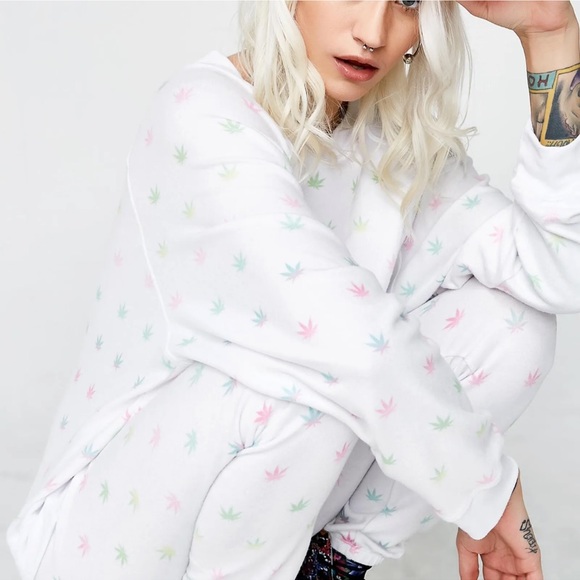 Wildfox x broad city Pastel Reefer Sommers Sweatshirt size Medium - Picture 2 of 11